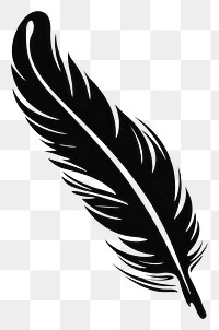 PNG Feathers feather black white. AI generated Image by rawpixel.