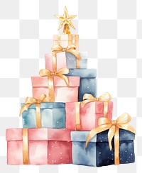 PNG  Gift christmas tree box. AI generated Image by rawpixel.