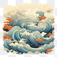 PNG Chinese cloud pattern nature sea. AI generated Image by rawpixel.
