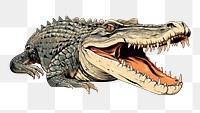 PNG Crocodile reptile animal white background. AI generated Image by rawpixel.