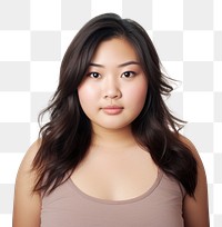 PNG Chubby asian woman portrait adult photo. AI generated Image by rawpixel.
