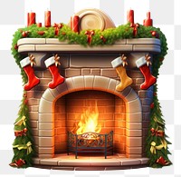 PNG Chrismas fireplace christmas hearth architecture. AI generated Image by rawpixel.