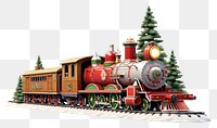 PNG Chrismas trains locomotive vehicle railway. AI generated Image by rawpixel.