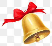 PNG Christmas gold bell bow red white background. AI generated Image by rawpixel.