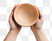 PNG Hand holding bowl white background earthenware simplicity. AI generated Image by rawpixel.