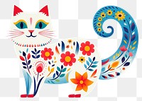 PNG A cat art pattern mammal. AI generated Image by rawpixel.