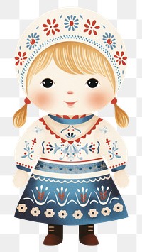 PNG A child cute doll white background. AI generated Image by rawpixel.