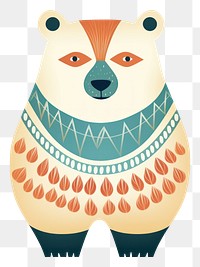 PNG A bear art pattern representation. AI generated Image by rawpixel.