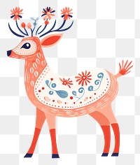PNG A deer art pattern drawing. AI generated Image by rawpixel.