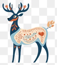 PNG A deer art pattern animal. AI generated Image by rawpixel.