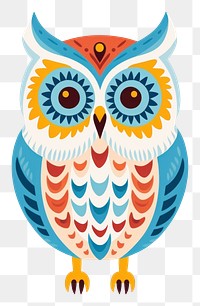 PNG A owl art pattern drawing. 