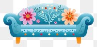 PNG Vector minimal mini sofa furniture pattern flower. AI generated Image by rawpixel.