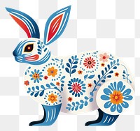 PNG A rabbit art pattern animal. AI generated Image by rawpixel.