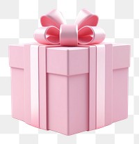 PNG  Pink gift box white background celebration anniversary. AI generated Image by rawpixel.