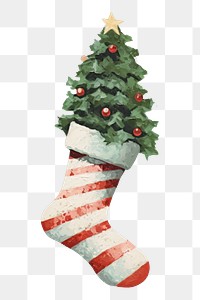 PNG Christmas sock gift art representation. AI generated Image by rawpixel.