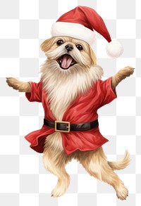PNG Dog dancing pet christmas costume. AI generated Image by rawpixel.