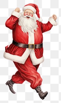 PNG Santa claus dancing christmas costume adult. AI generated Image by rawpixel.