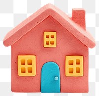 PNG House plasticine toy white background confectionery. AI generated Image by rawpixel.