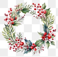 PNG Christmas wreath pattern plant white background. AI generated Image by rawpixel.
