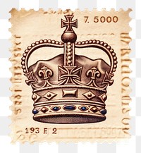 PNG Crown vintage postage stamp accessories accessory. AI generated Image by rawpixel.