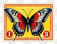 PNG Butterfly postage stamp pattern animal. AI generated Image by rawpixel.