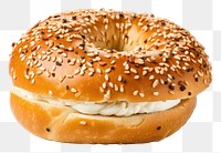 PNG  Bagel bread food white background. AI generated Image by rawpixel.