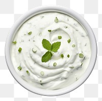 PNG  Sour cream onion dip dessert plate food. AI generated Image by rawpixel.