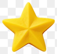 PNG Yellow star white background simplicity echinoderm. AI generated Image by rawpixel.