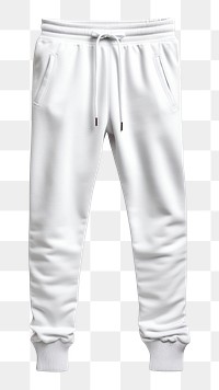 PNG A white sweatpants white background outerwear trousers. AI generated Image by rawpixel.
