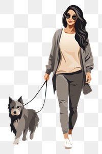 PNG Walking dog footwear portrait. AI generated Image by rawpixel.