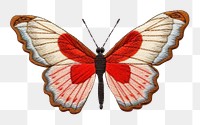 PNG Butterfly flower embroidery pattern. AI generated Image by rawpixel.