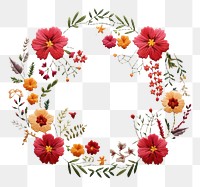 PNG Embroidery pattern flower shape. AI generated Image by rawpixel.