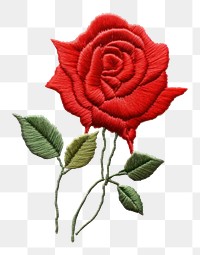 PNG Embroidery rose pattern flower. AI generated Image by rawpixel.