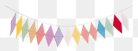 PNG  Hanging flag triangle festival. AI generated Image by rawpixel.