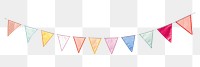 PNG  Flag hanging triangle festival. AI generated Image by rawpixel.