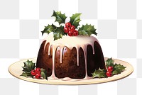 PNG Christmas pudding dessert food cake. AI generated Image by rawpixel.