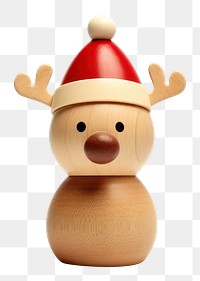 PNG  Red nose rudolph toy christmas figurine. AI generated Image by rawpixel.