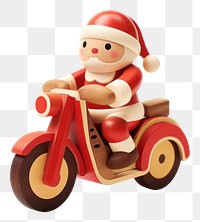 PNG  Santa toy tricycle vehicle. AI generated Image by rawpixel.