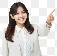 PNG Cheerful portrait finger smile. AI generated Image by rawpixel.