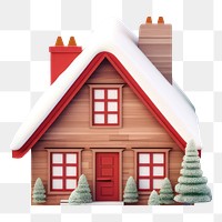 PNG Christmas house decoration architecture building plant. AI generated Image by rawpixel.
