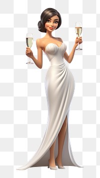 PNG A champagne glass dress fashion holding. AI generated Image by rawpixel.