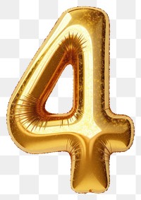 PNG Balloon number text gold. 