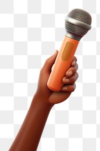 PNG Hand holding a microphone performance technology karaoke. AI generated Image by rawpixel.