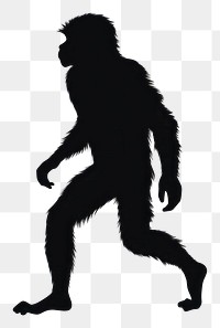 PNG  Monkey silhouette mammal animal. AI generated Image by rawpixel.