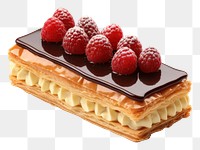 PNG  French dessert raspberry pastry cream. AI generated Image by rawpixel.