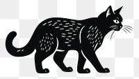 PNG  A walking cat silhouette animal mammal. AI generated Image by rawpixel.