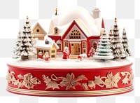 PNG  Christmas music box dessert white food. AI generated Image by rawpixel.