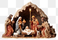 PNG Christmas nativity architecture figurine representation. AI generated Image by rawpixel.