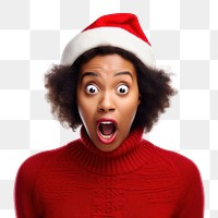 PNG Shocking sale face sweater christmas portrait. AI generated Image by rawpixel.