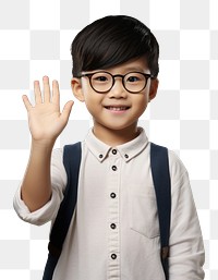 PNG Asian todler boy portrait glasses smile. AI generated Image by rawpixel.